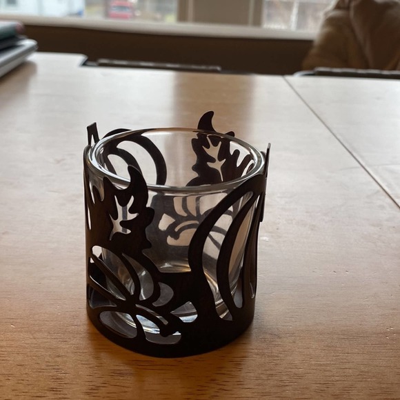 NIB Pumpkin themed votive holder
